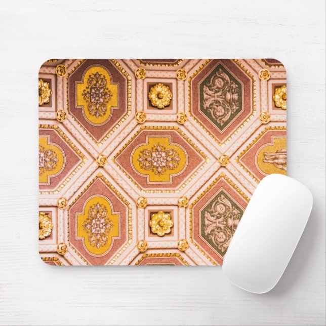 Yellow Pink Hungarian Architecture  Mouse Mat (With Mouse)