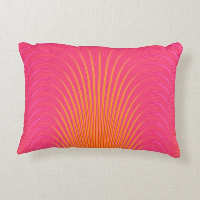 Yellow Pink Lavender Decorative Cushion (Back)