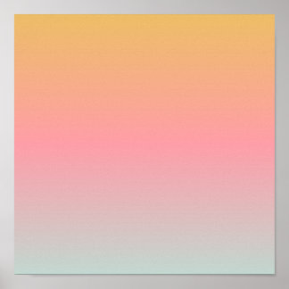yellow pink pastel sunset gradient colours poster