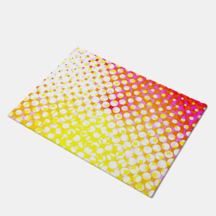 Yellow Pink Pattern Design Doormat