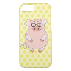 Yellow & Pink Polkadot Piggy iPhone 8/7 Case