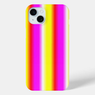 yellow pink rainbow stripe iPhone 15 mini case
