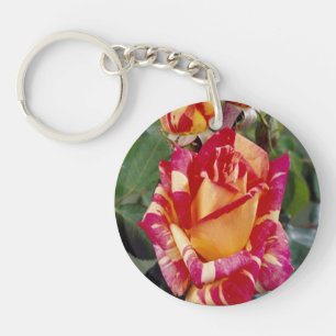 Yellow Pink Roses Key Chain