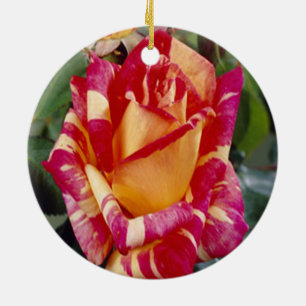 Yellow Pink Roses Ornament