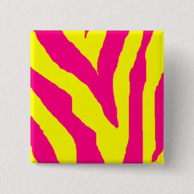 Yellow & Pink Zebra Pin (Front)