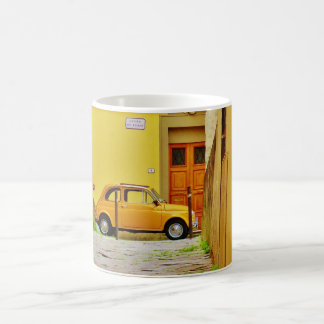 Yellow Pistoia Fiat in a Tight Alley, Mug