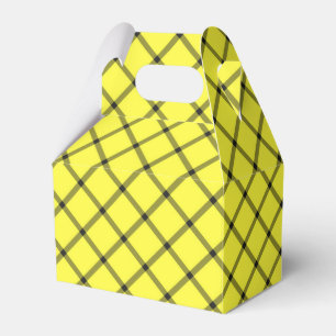 Yellow Plaid Halloween Gable Favour Box
