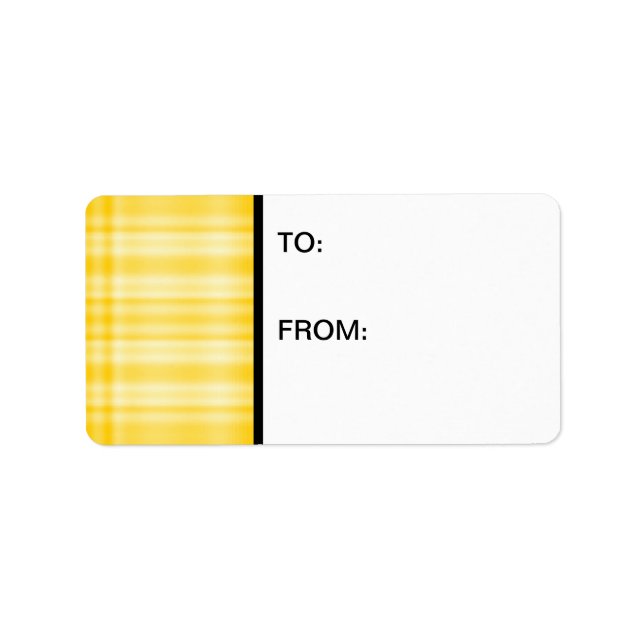 Yellow Plaid Label (Front)