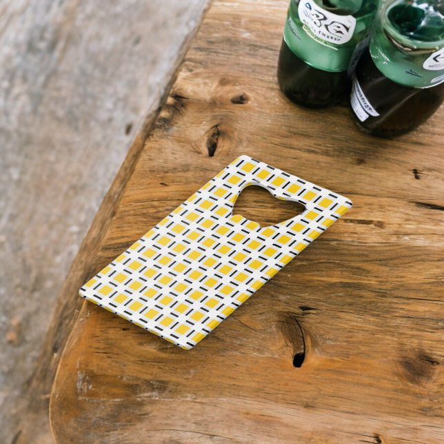 Yellow Plaid Pattern (Bottle Openers)