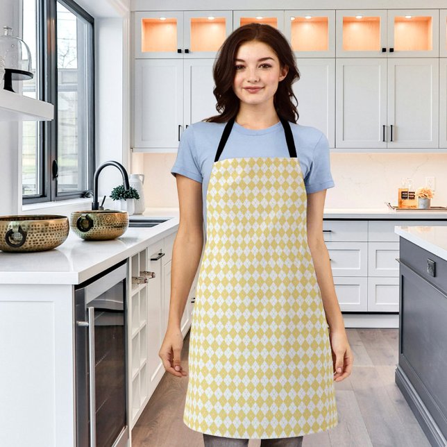 Yellow Plaid Pattern Apron (Creator Uploaded)