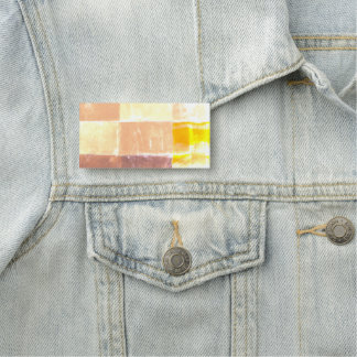 Yellow Plaid Peach Name Tag