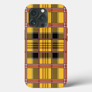 yellow plaid phone case