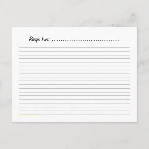 Yellow Plaid Recipe Card Template