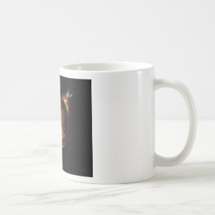 yellow planet 3d illustration in universe coffee mug
