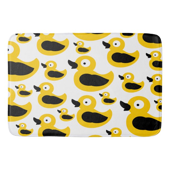 Yellow plastic ducks  bath mat (Front)
