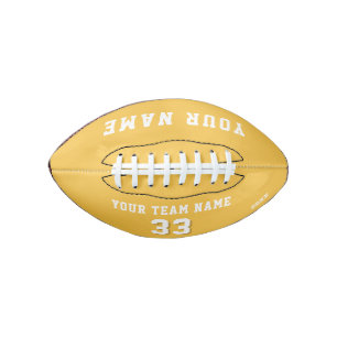 Yellow Player Name Number and Team Name American Football
