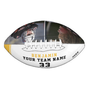 Yellow Player Name Number Team 2 Photo Collage American Football
