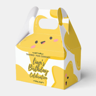 Yellow Playful star Birthday celebration Favour Box