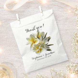 Yellow Plumeria Flowers Thank You Favour Bags