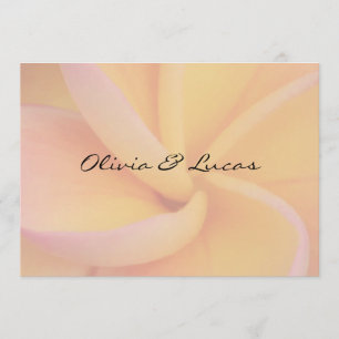 Yellow Plumeria Wedding Invitation