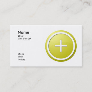 yellow plus business card