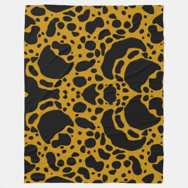 Yellow Poison Dart Frog Fleece Blanket (Front)
