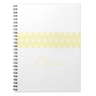 Yellow Poka Dots Notebook
