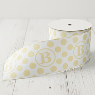 Yellow Polka Dot Baby Grosgrain Ribbon