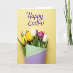 Yellow Polka Dot Easter Card