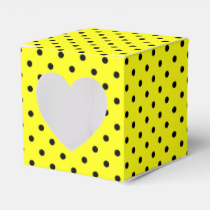 Yellow polka dot favour box