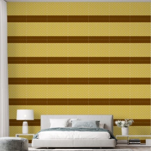 Yellow Polka Dot Gold Peel and Stick Wallpaper
