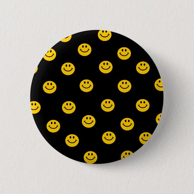 Yellow Polka Dot Pattern 6 Cm Round Badge (Front)