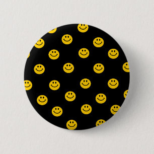 Yellow Polka Dot Pattern 6 Cm Round Badge