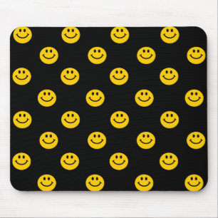 Yellow Polka Dot Pattern Mouse Mat