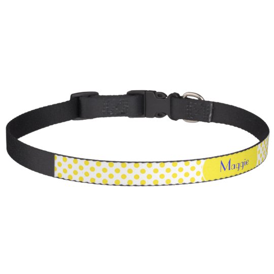 Yellow Polka Dot Pet Collar