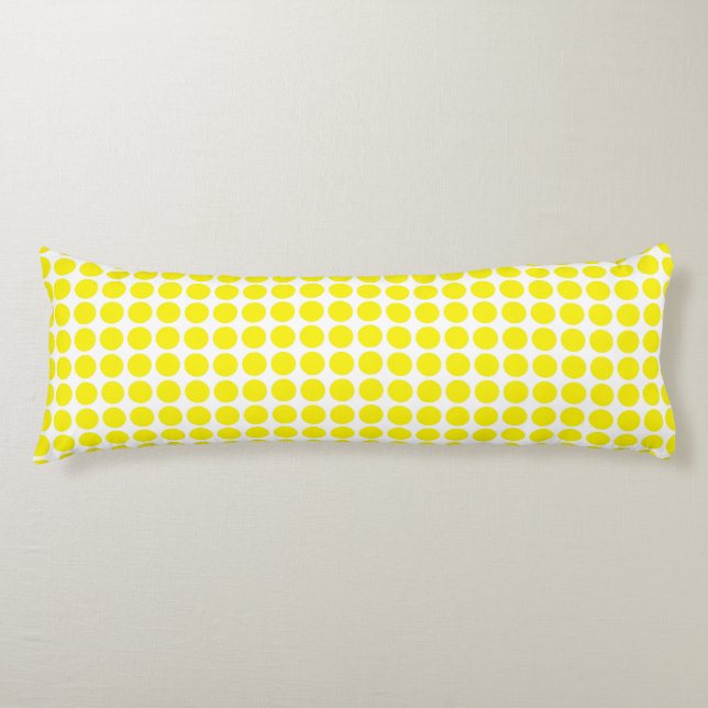 Yellow Polka Dots Body Cushion (Front)