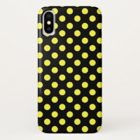 Yellow polka dots on black backgound