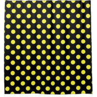 Yellow polka dots on black backgound