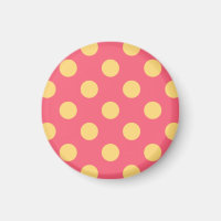 Yellow polka dots on coral