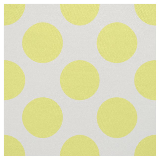 Yellow Polka Dots on White Fabric (Swatch)