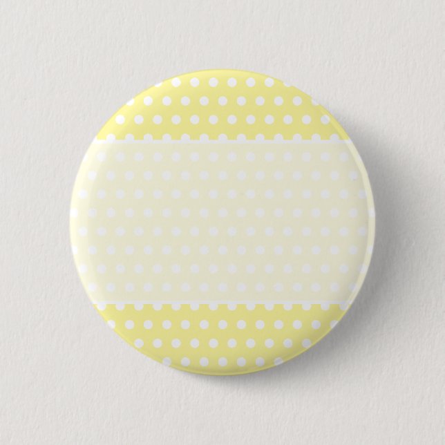 Yellow polka dots pattern. Spotty. 6 Cm Round Badge (Front)