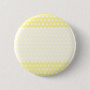 Yellow polka dots pattern. Spotty. 6 Cm Round Badge