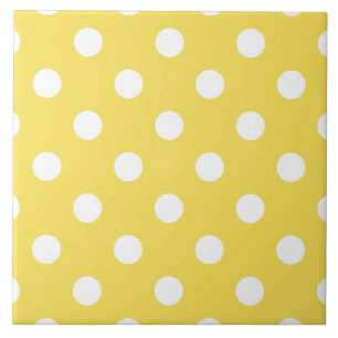 Yellow Polka Dots Pattern Tile