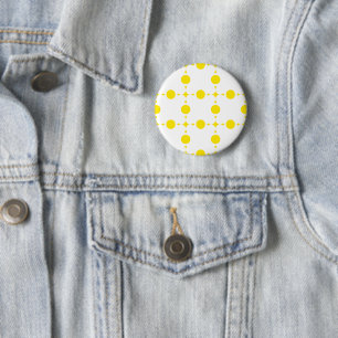 Yellow Polka Dots, Polka Dot Pattern, Dots, Dotted 6 Cm Round Badge