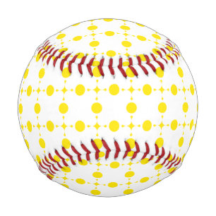 Yellow Polka Dots, Polka Dot Pattern, Dots, Dotted Baseball