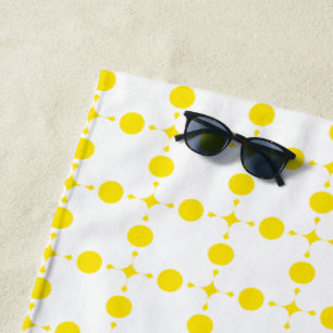 Yellow Polka Dots, Polka Dot Pattern, Dots, Dotted Beach Towel