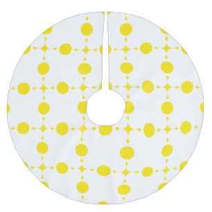 Yellow Polka Dots, Polka Dot Pattern, Dots, Dotted Brushed Polyester Tree Skirt