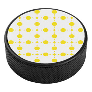 Yellow Polka Dots, Polka Dot Pattern, Dots, Dotted Hockey Puck