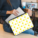 Yellow Polka Dots, Polka Dot Pattern, Dots, Dotted Laptop Sleeve<br><div class="desc">Cute,  fun and adorable polka dot pattern in yellow and white colour. Modern and trendy gift,  perfect for the polka dots lover in your life.</div>