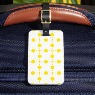 Yellow Polka Dots, Polka Dot Pattern, Dots, Dotted Luggage Tag